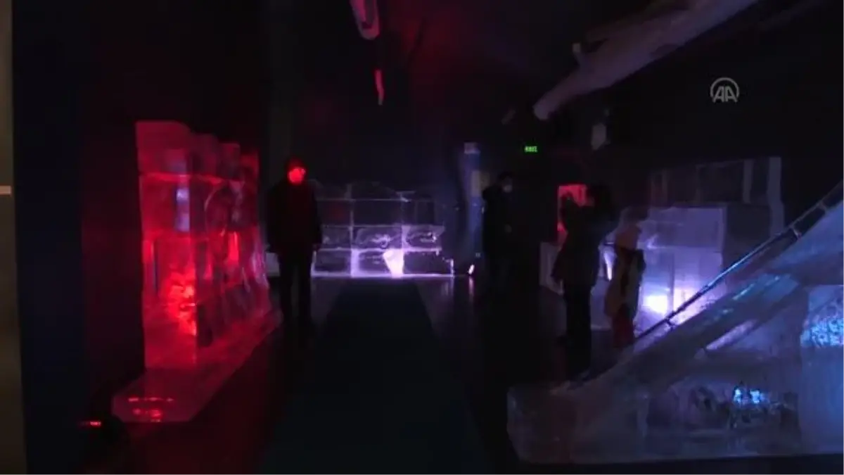 Trafik kazasında kaybettiği teyzesinin çeyizindeki porselen tabakları buz müzesinde sergiliyor