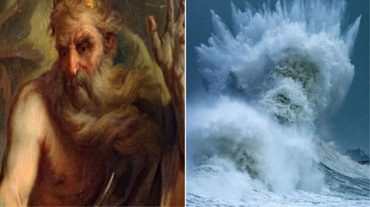 Fransız fotoğrafçı dev dalgalar arasında Poseidon\'ın silüetini yakaladı