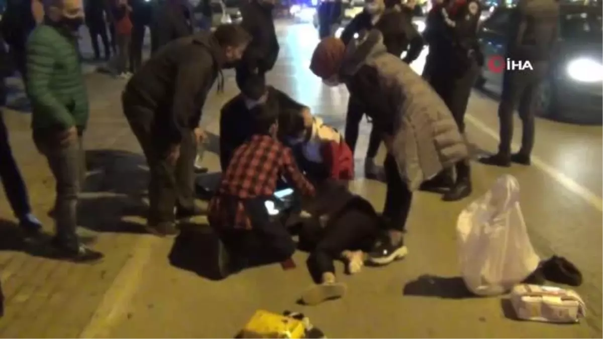 Kazada yaralanan kız gözyaşlarına boğuldu, kalabalık koronavirüsü unuttu