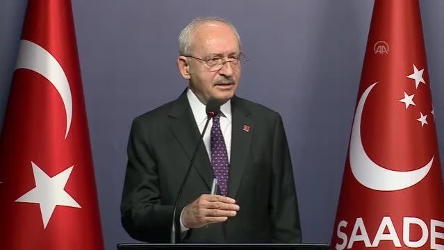 CHP Genel Başkanı Kılıçdaroğlu, Saadet Partisi Genel Başkanı Karamollaoğlu'nu ziyaret etti: (1)