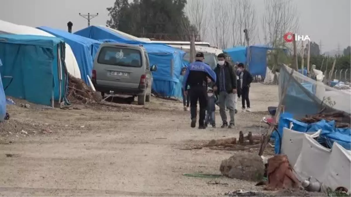 Kuaför çadırda yaşayan çocukların ayağına gitti