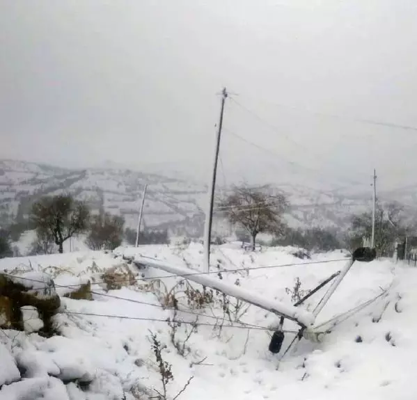 DİYARBAKIR - Kar ve fırtınada hasar gören elektrik şebekesi ekiplerin zorlu çalışması ile onarıldı