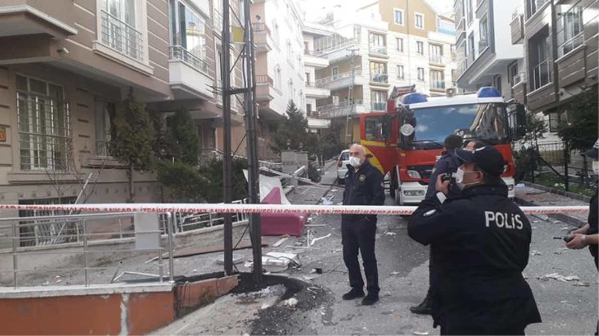 Ankara\'da üç katlı apartmandaki doğal gaz patlaması hasara neden oldu