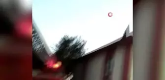 Çatıda mahsur kalan gencin imdadına itfaiye yetişti