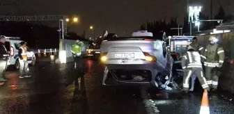 Alkollü sürücünün kullandığı otomobil takla attı: 3 çocuğu ve eşi yaralandı