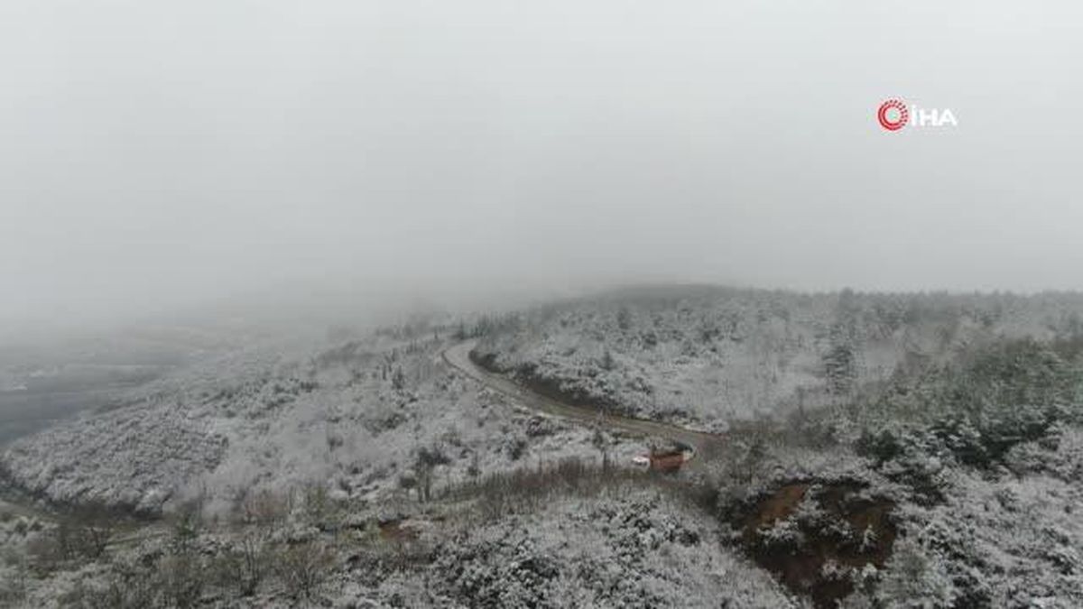 Beklenen kar Kocaeli\'nin yüksek kesimlerine düştü