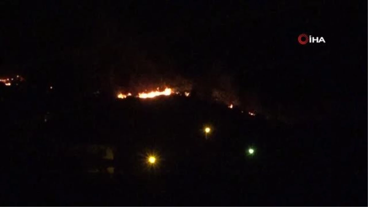 Trabzon\'un Of ilçesinde örtü yangını