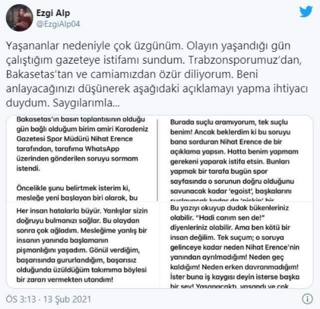 Bakasetas'a sorduğu soru başına bela olan gazeteci istifa etmek zorunda kaldı