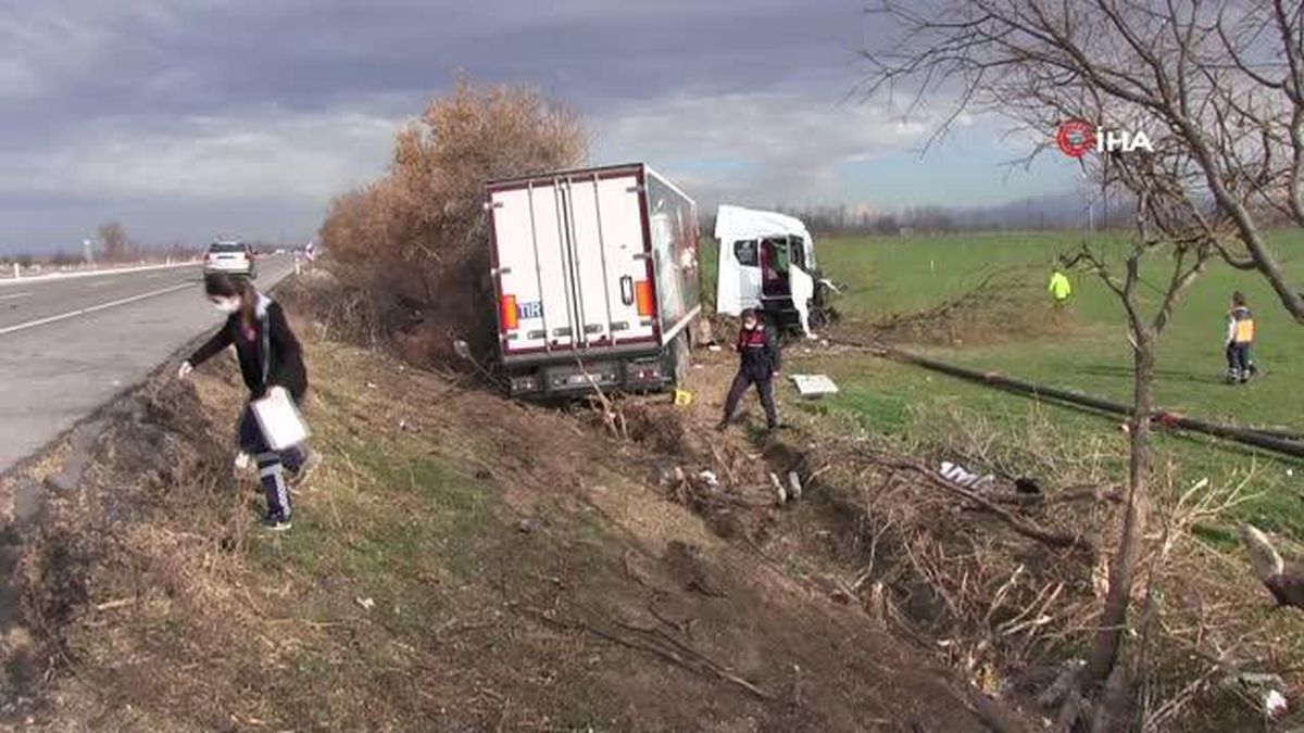 Aksaray'da tır şarampole düştü: 1 yaralı