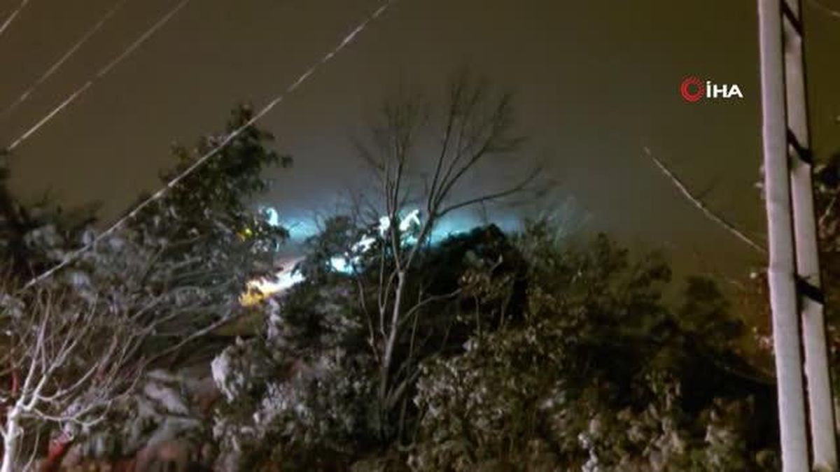 Silivri'deki iki katlı villada yangın