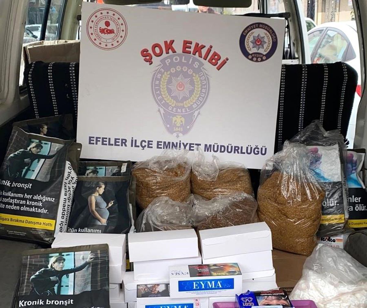 Aydın\'da 8 kilo kaçak tütün ele geçirildi