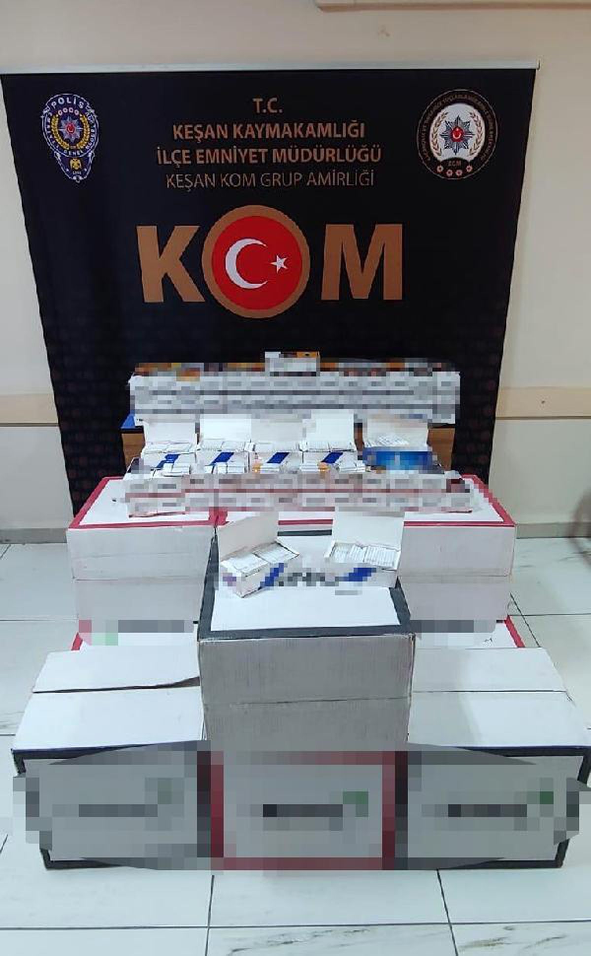 Edirne\'de 125 bin kaçak makaron ele geçirildi