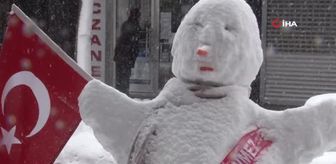 Esnafın kardan adam sevgisi