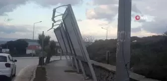 Urla sahillerini fırtına vurdu