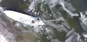 Son dakika haberi | (DRONE) Beyşehir Gölü'nün kıyı kesimleri buz tuttu