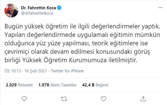 Son Dakika: Üniversiteler için yüz yüze eğitim kararı verildi! Öğrencilerin önünde 2 seçenek var