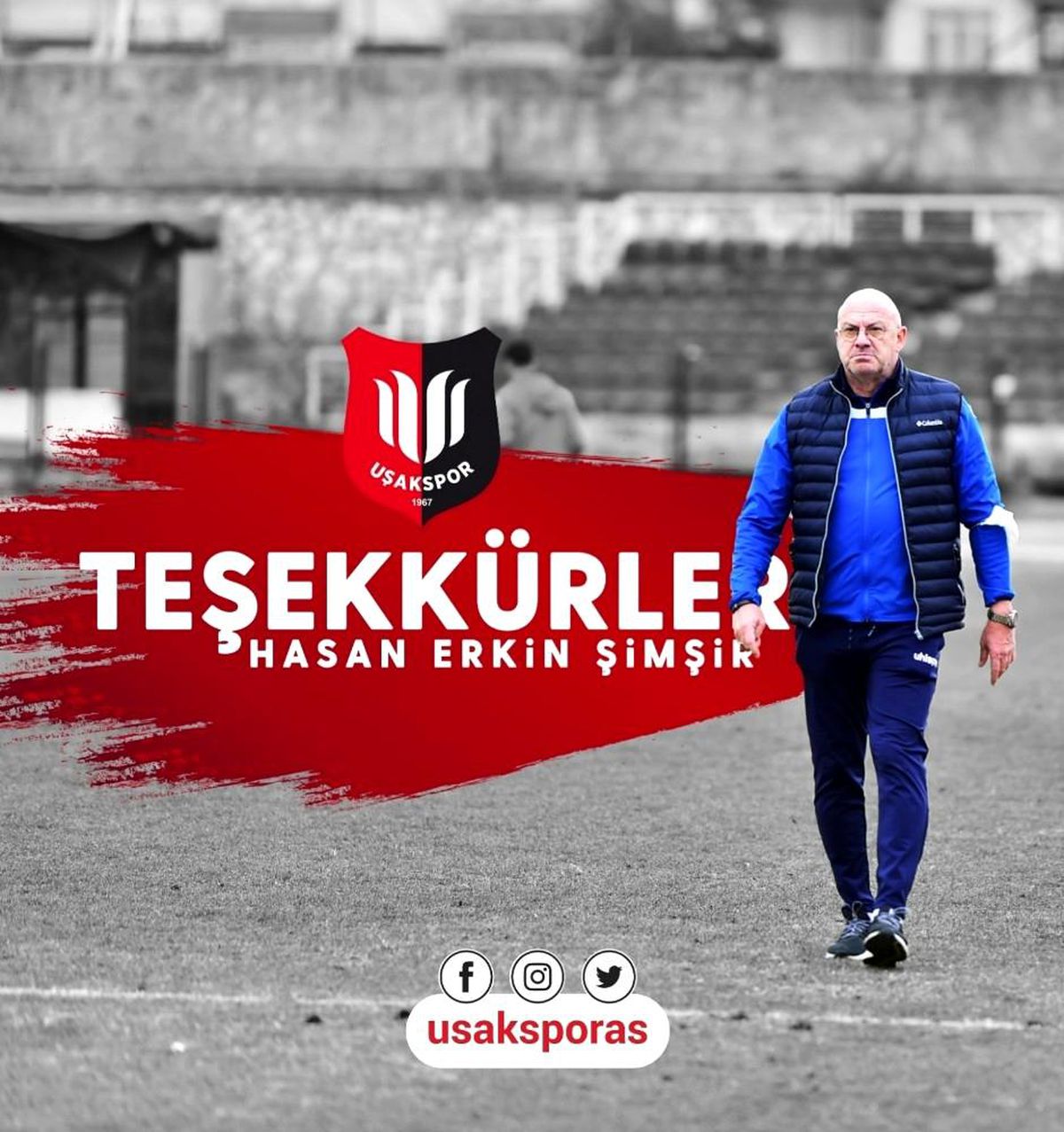 Uşakspor\'da Şimşir dönemi sona erdi
