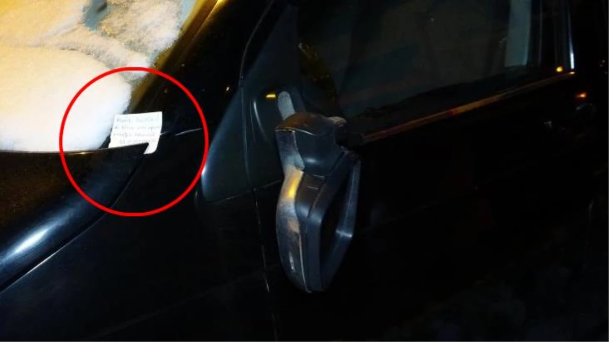 Belediye çalışanının bıraktığı not araç sahibini duygulandırdı: Aracın aynasını kırdık, sizi bulamadık