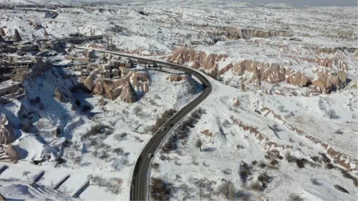 (Drone) Peribacaları kar altında ayrı güzel
