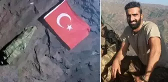 Gara'da şehit düşen Yüzbaşı Burak Coşkun, PKK elebaşı Karayılan'ın mağarasına Türk bayrağı asmış