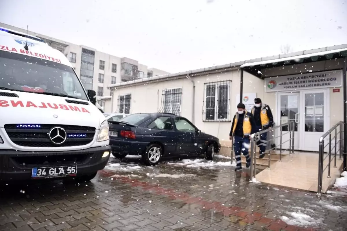 Kar yağışına rağmen ambulans hizmeti devam etti