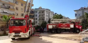 Alanya'da apartmanda yangın paniği