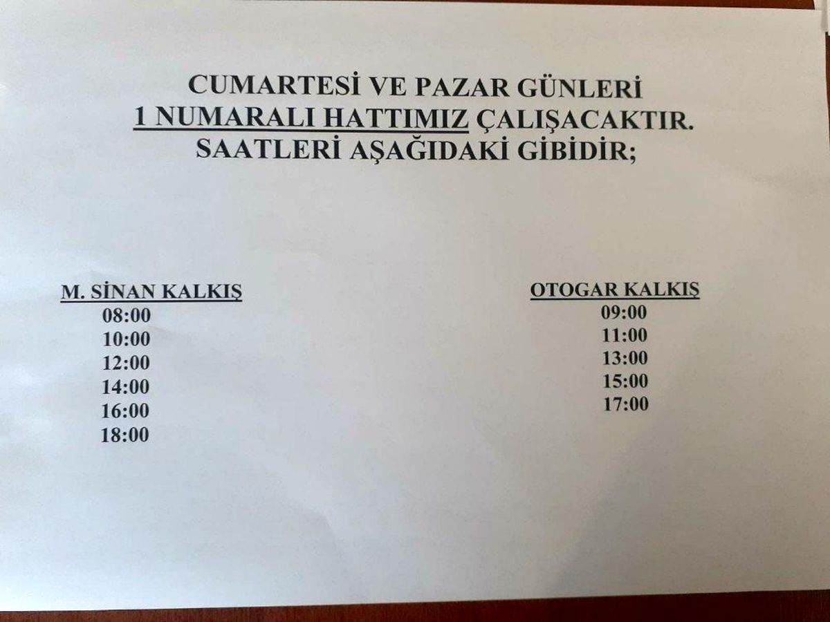 Haftasonları, otogar seferleri başladı