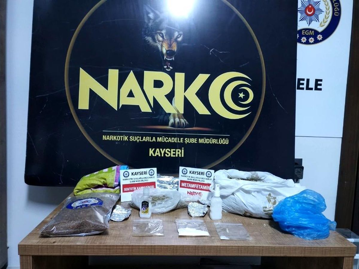 Kayseri\'de 795 gram sentetik uyuşturucu ele geçirildi