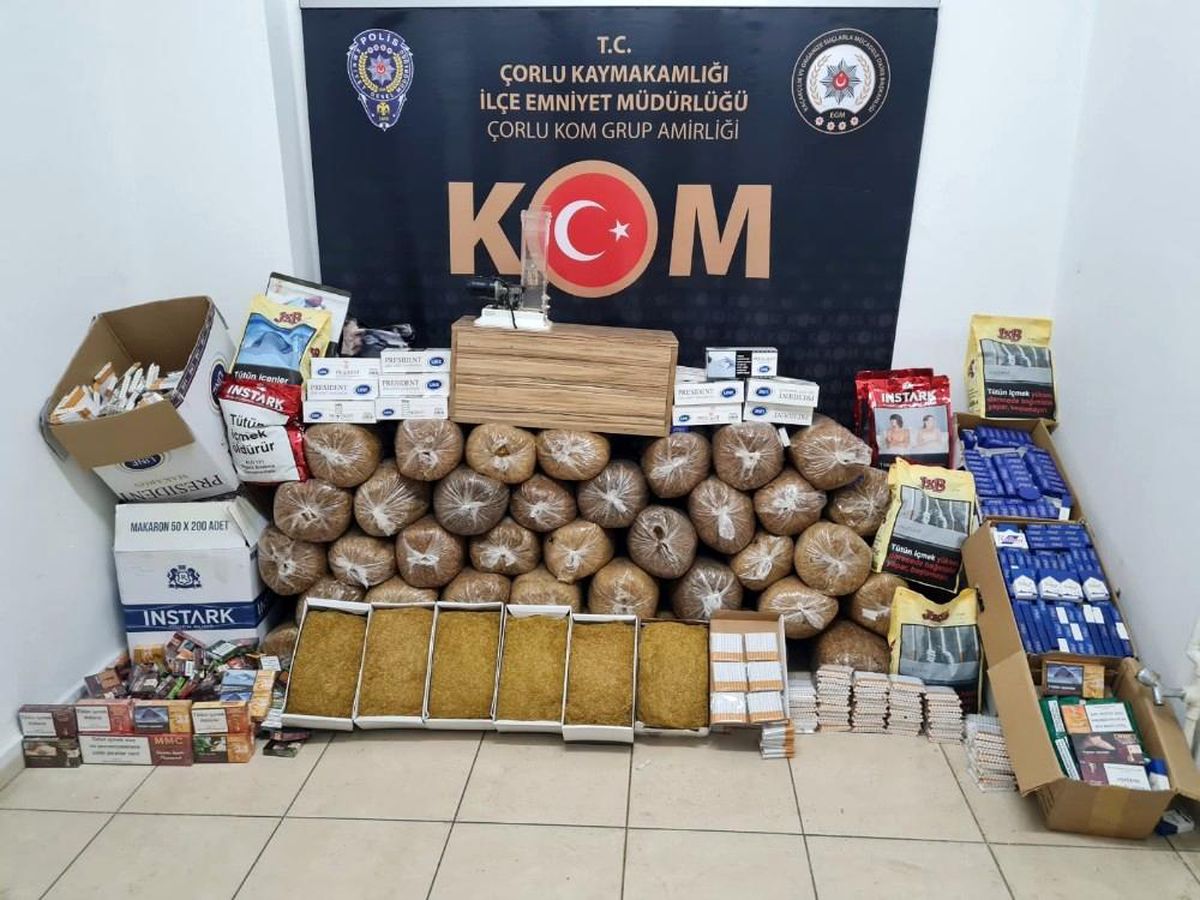 Tekirdağ\'da tütün operasyonu: 9 gözaltı