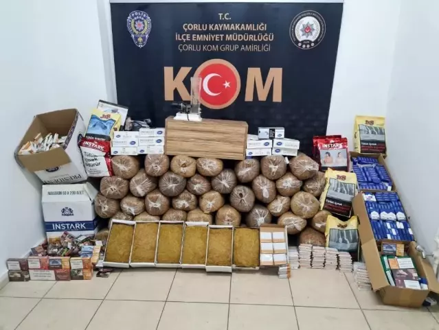 Tekirdağ'da tütün operasyonu: 9 gözaltı