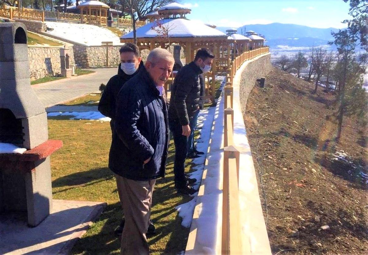 Başkan Sarı, Serçoban mesire alanındaki genişletme çalışmasını inceledi