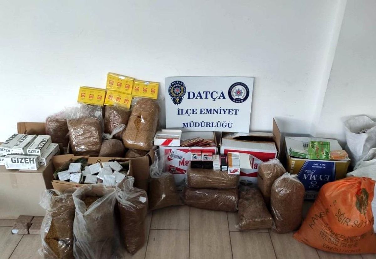 Datça\'da 210 kilogram kaçak tütün ele geçirildi