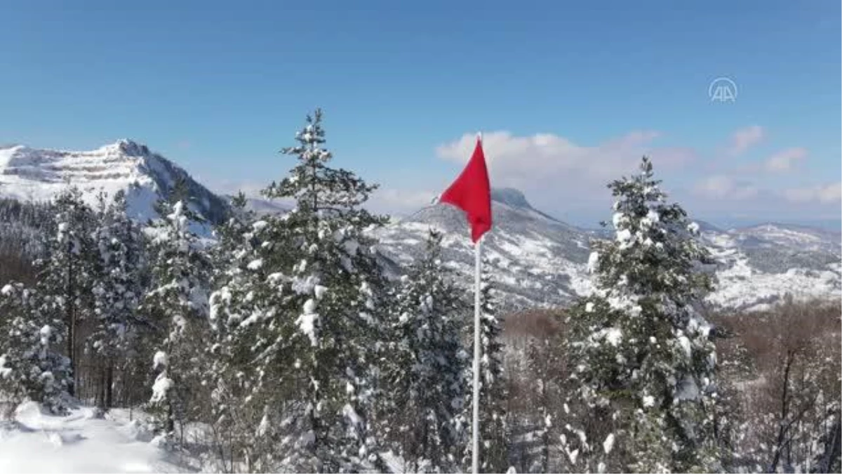 KASTAMONU - Drone - Karla kaplı Küre Dağları görsel şölen sunuyor