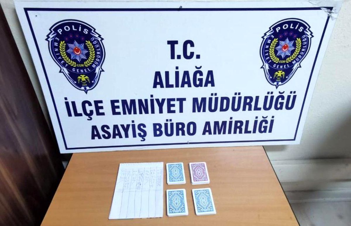 İzmir\'de kumar oynanan iş yerine baskın