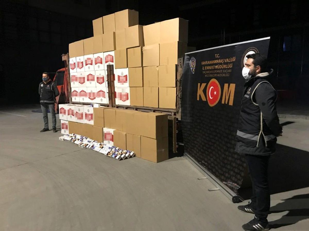 Kahramanmaraş\'ta 2 milyon makaron ele geçirildi