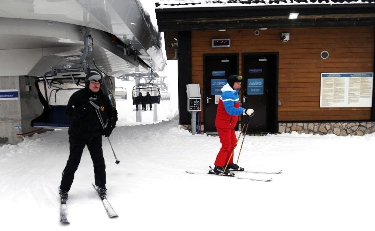 Putin ve Lukaşenko\'nun kayak keyfi