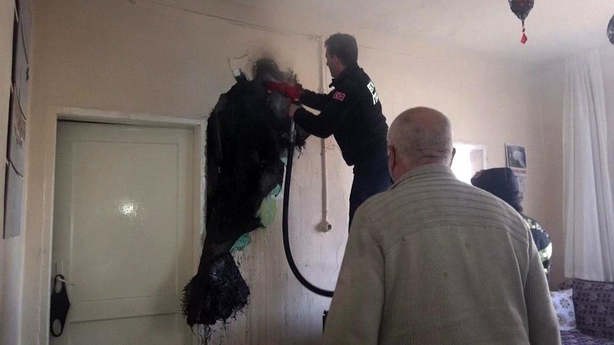 Sobadan kaynaklı yangın paniğe sebep oldu