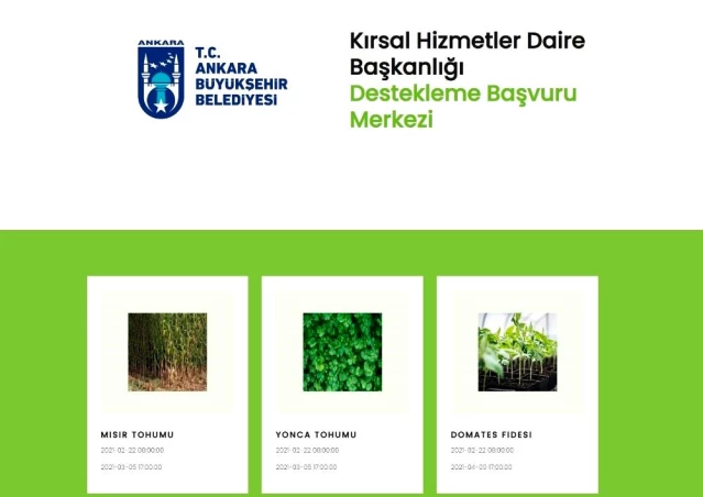 Ankara Büyükşehir Belediyesi tarımsal destek başvuruları dijital ortama taşıdı