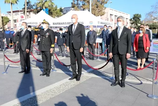 Atatürk'ün Marmaris'e gelişinin 86.yılı törenle kutlandı