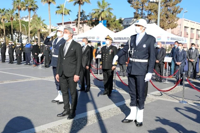 Atatürk'ün Marmaris'e gelişinin 86.yılı törenle kutlandı