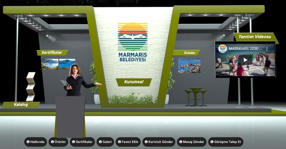 Marmaris Belediyesi Sanal Fuar\'daki yerini aldı