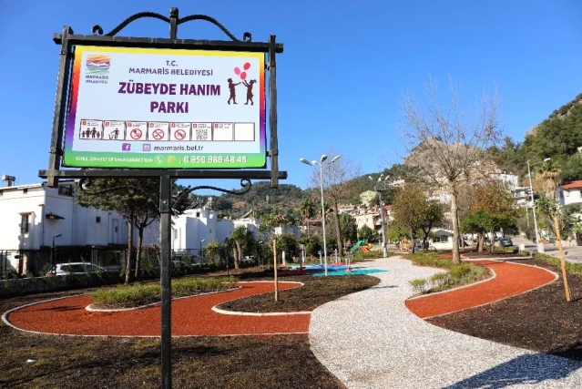 Marmaris Zübeyde Hanım Parkı yenilendi