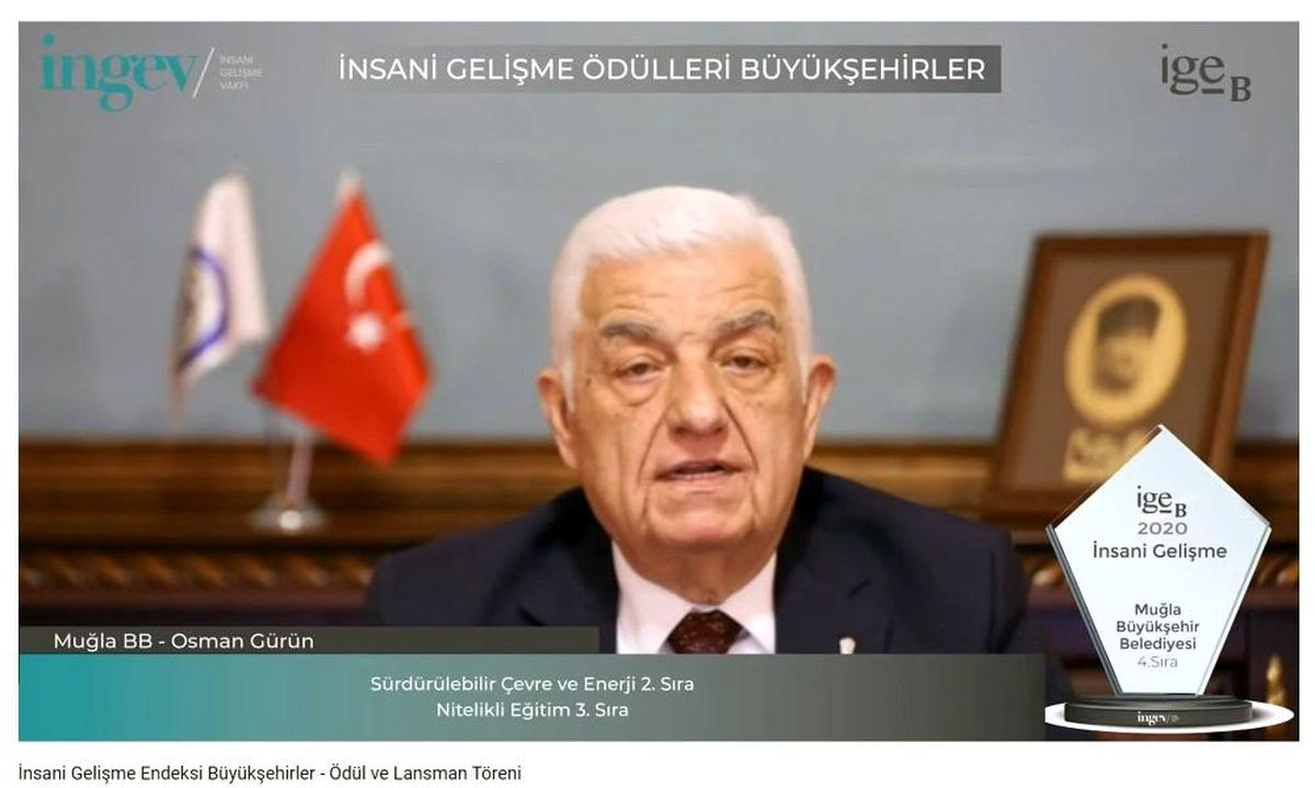 Muğla Büyükşehir\'e İnsani Gelişme ödülü