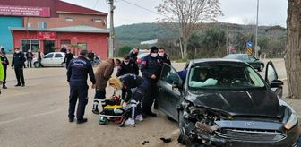Erdek'te trafik kazası: 2 yaralı
