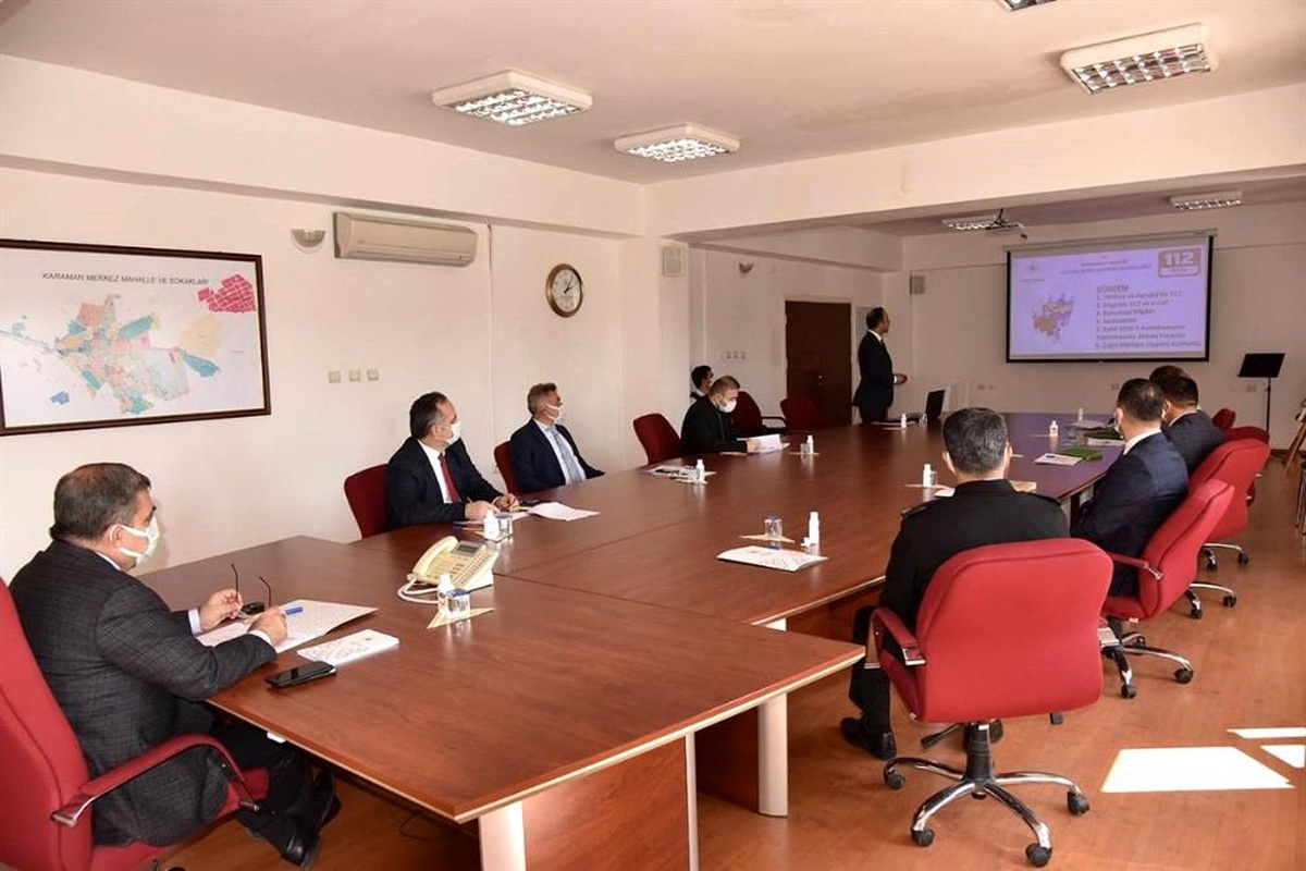 Karaman\'da 112 Acil Çağrı Merkezi hizmetleri ele alındı