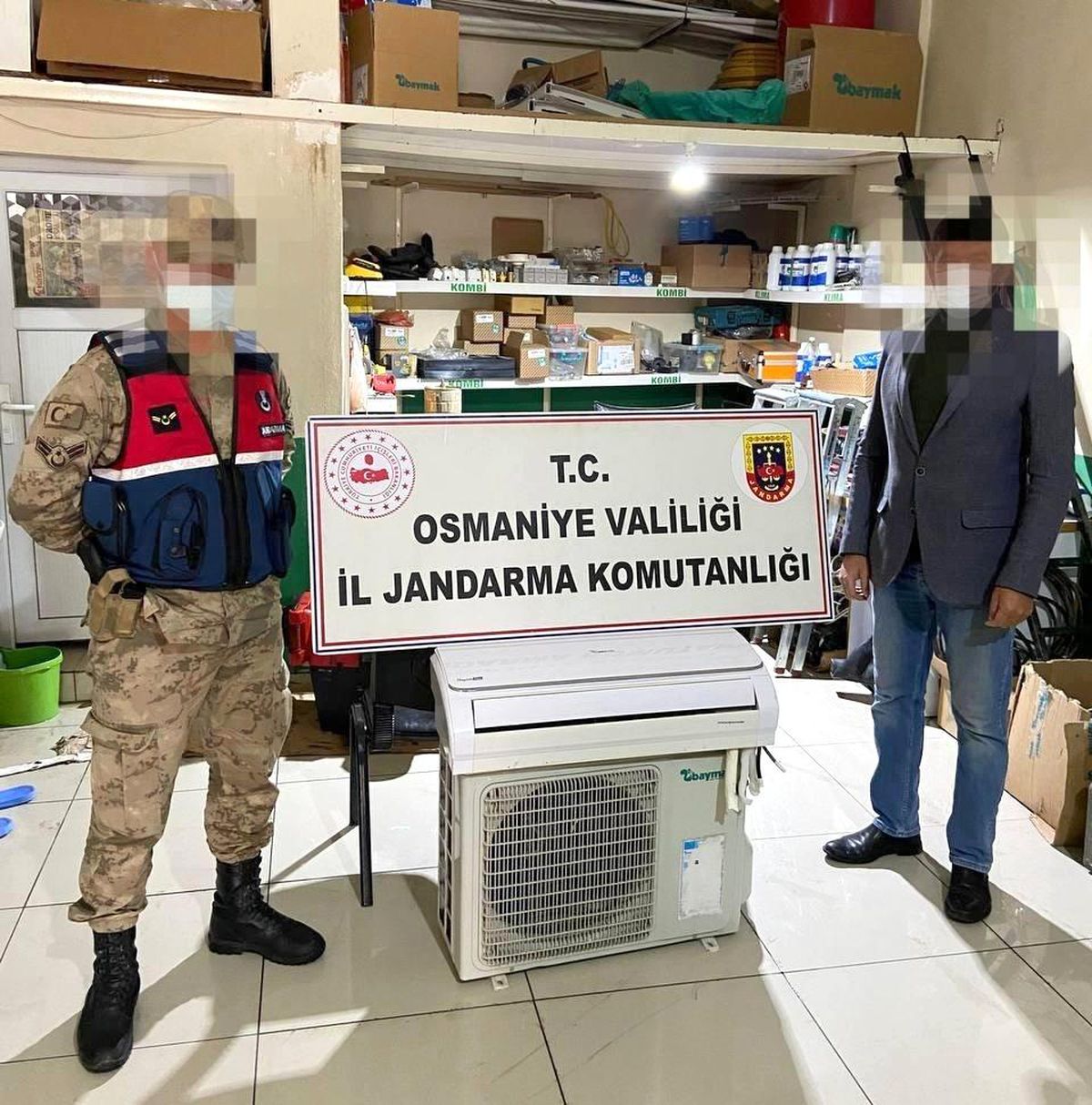 Çalınan klima 14 saatlik görüntü izlenerek bulundu