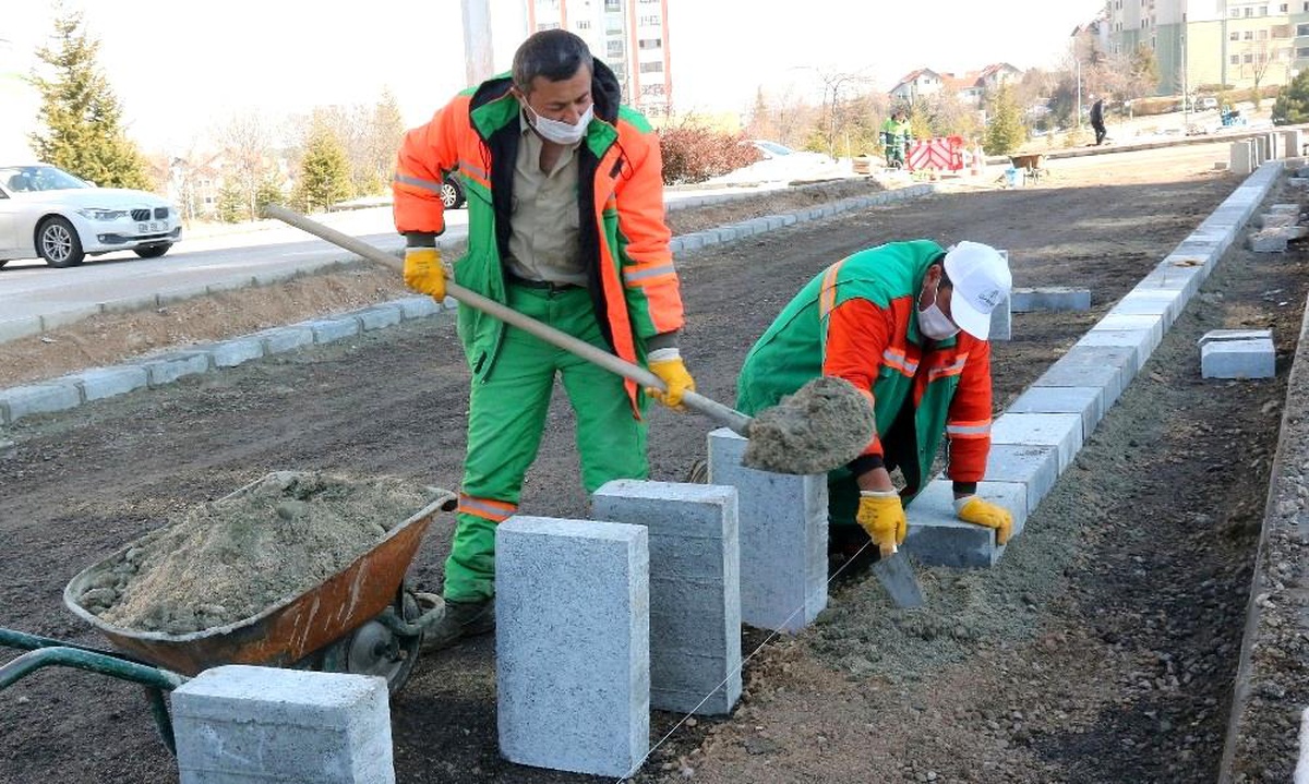 Çankaya Belediyesi\'nden kaldırım çalışması