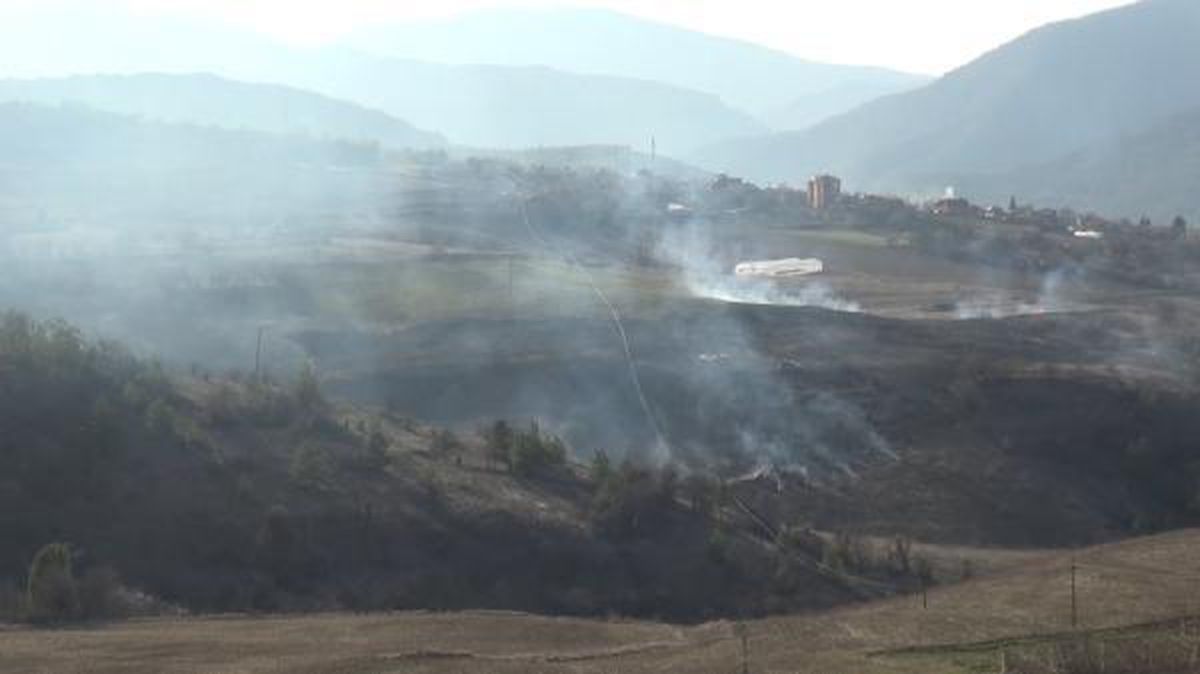 Karabük\'te anız yangını