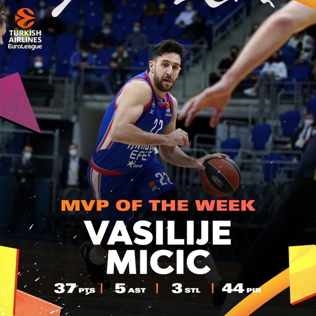 THY Euroleague'de haftanın MVP'si Vasilije Micic oldu