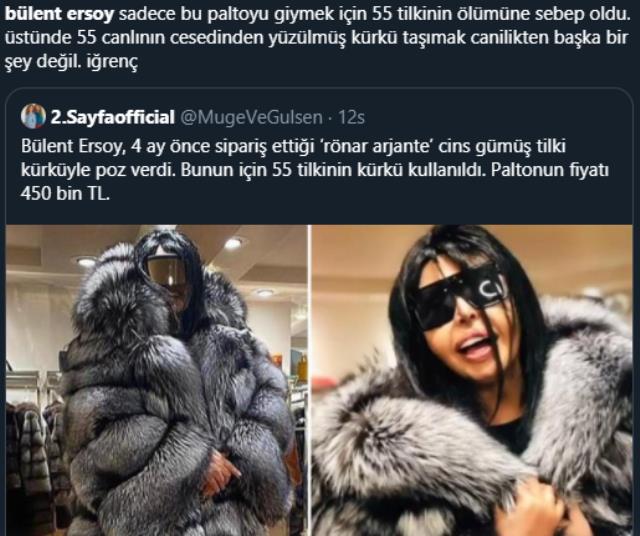 Bülent Ersoy'un 55 tilkinin katledilerek yapıldığı paltosuna tepkiler çığ gibi büyüdü